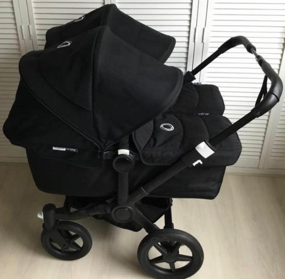 Bugaboo Donkey 3 Duo Twin noire avec 2 maxi Cosi, Enlèvement, Comme neuf