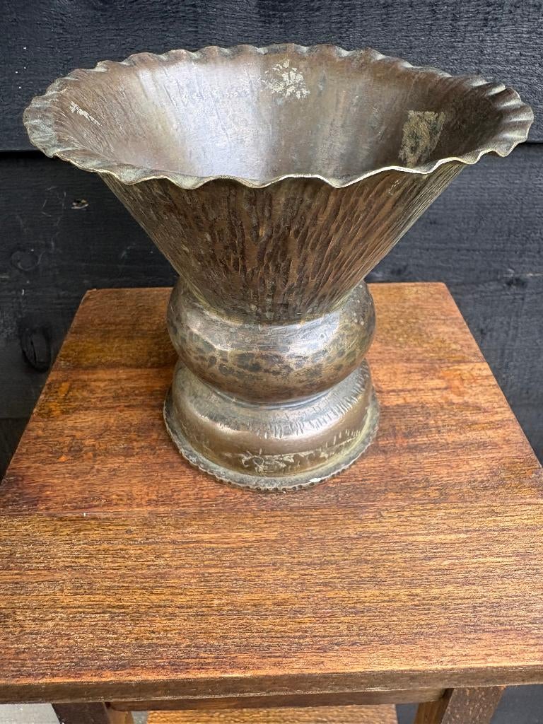 Trench-Art / Art-Deco Vaas Loopgraven Kunst WW1., Ophalen of Verzenden