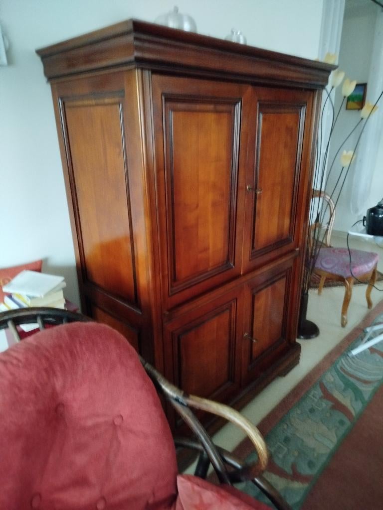 Meuble TV en ronce d'acajou transformé, Maison & Meubles, Utilisé, 50 à 100 cm, Autres essences de bois, 50 à 75 cm