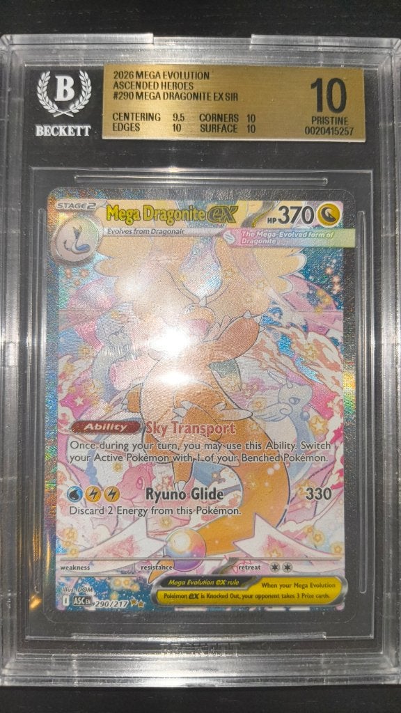 BGS 10 Mega dragonite EX 290/217 - Ascended Heroes, Enlèvement ou Envoi, Neuf, Cartes en vrac, Foil