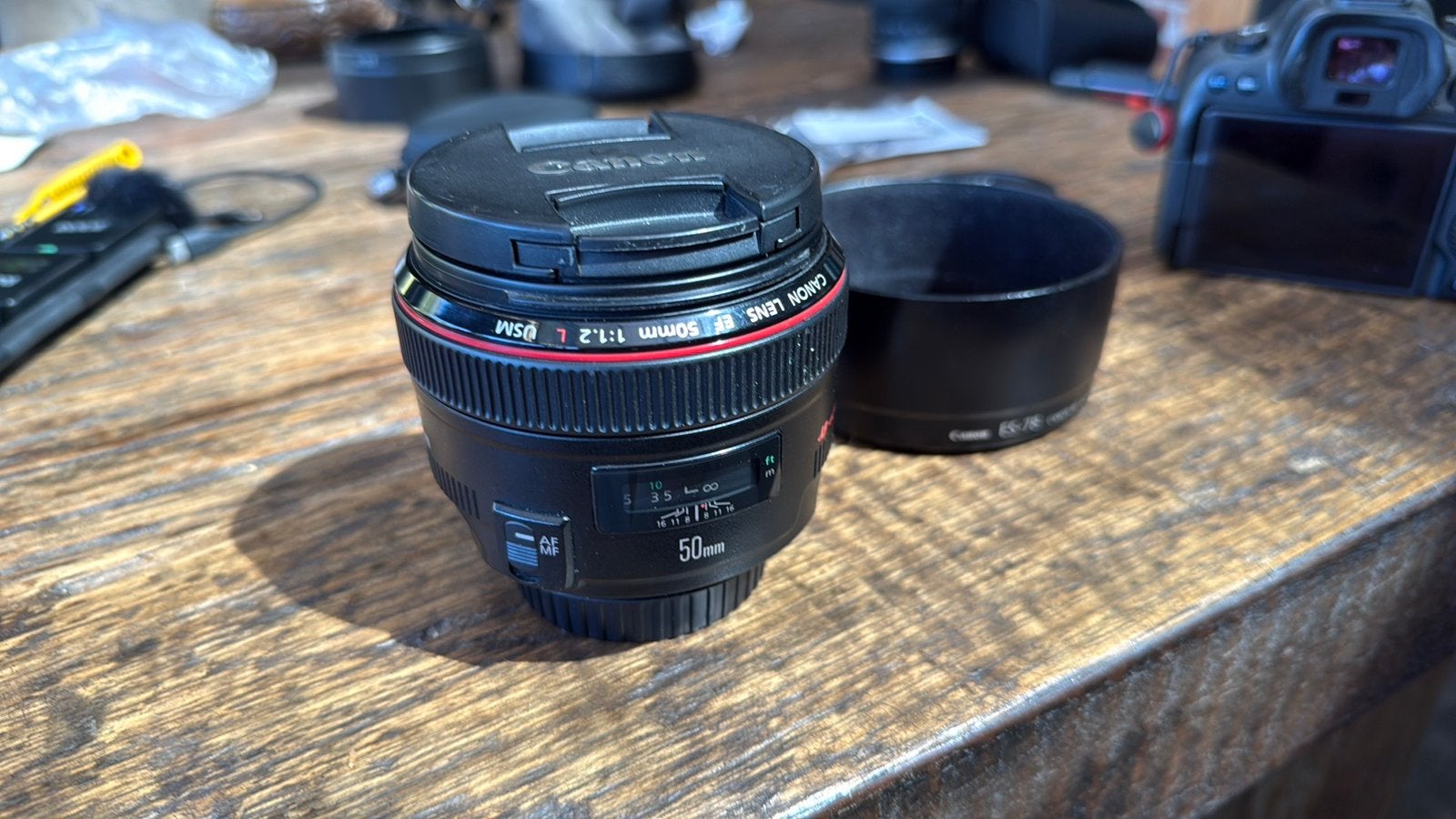 Canon ef 50mm 1.2 l usm, Audio, Tv en Foto, Ophalen, Zo goed als nieuw, Canon, Canon EF