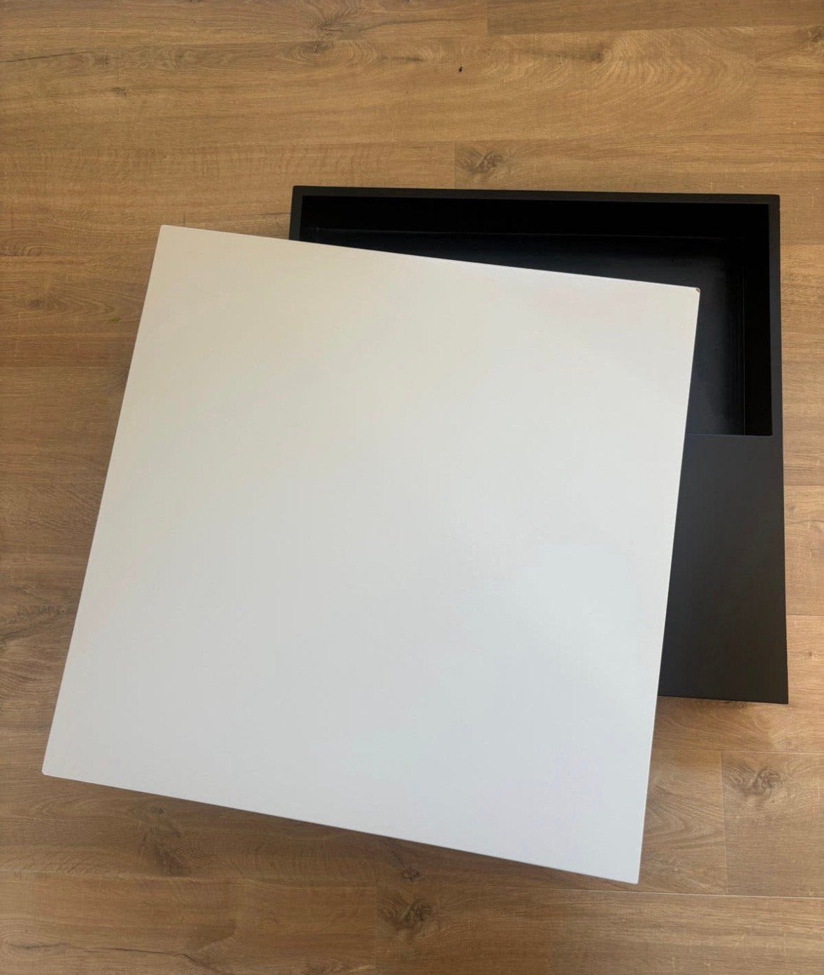 Salontafeltje met opbergvak 70x70 cm, Huis en Inrichting, Ophalen, Gebruikt, Vierkant