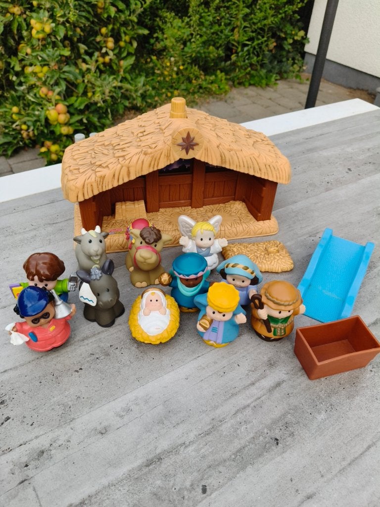 Crèche Fisher-Price Little People, poupées animalières +++, Enlèvement ou Envoi, Utilisé, Set de jeu, Avec lumière
