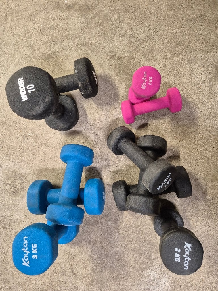 Kine - Materiaal/ Fitness Materiaal, Sport en Fitness, Fitnessmaterialen, Ophalen, Zo goed als nieuw, Armen, Halterset