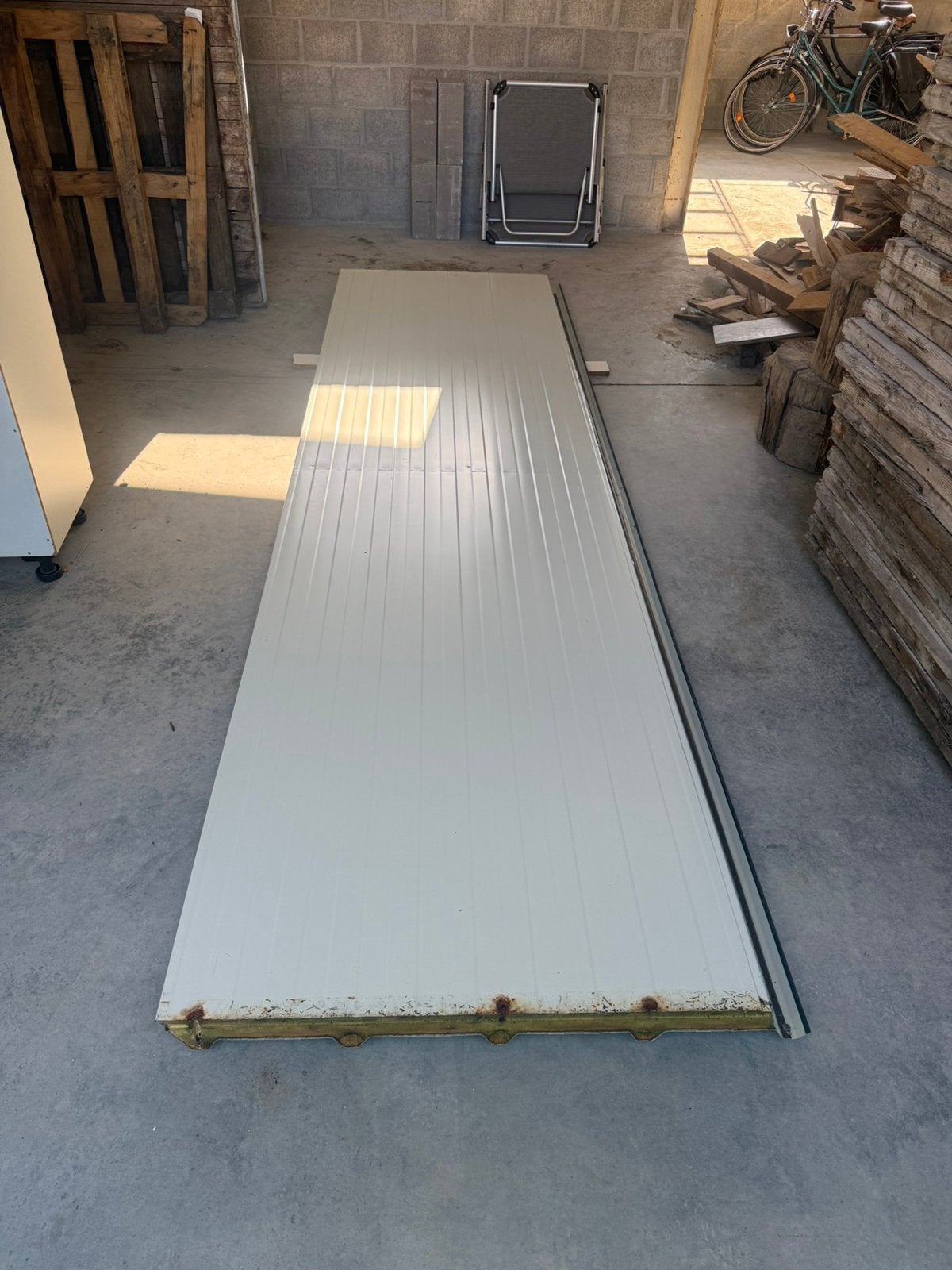 Sandwichpanelen / dakplaten met isolatie, Bricolage & Construction, Plaques & Panneaux, Comme neuf, Enlèvement