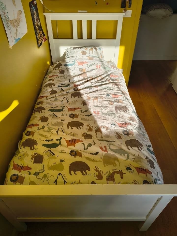 Bedframe Ikea Hemnes 90x200, Ophalen, Gebruikt, 90 cm, Eenpersoons