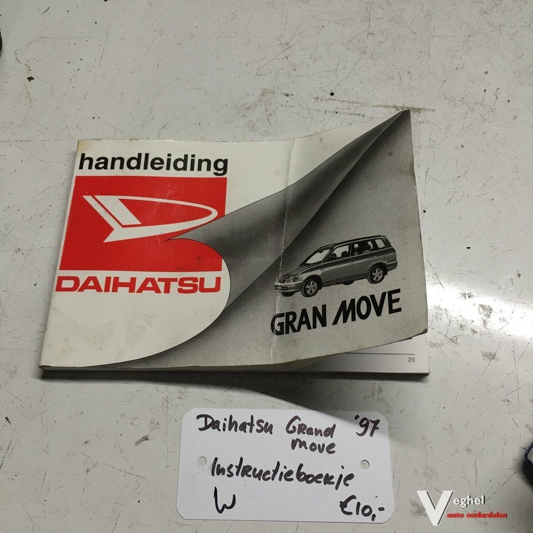 Daihatsu Gran Move 1997 Instructieboekje, Auto diversen, Handleidingen en Instructieboekjes, Ophalen of Verzenden