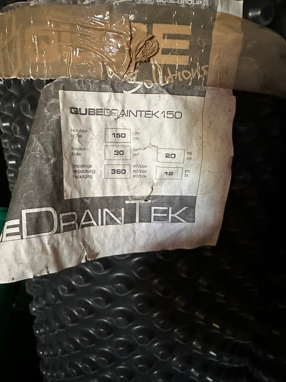 Nappe à excroissances pour protection des murs, Bricolage & Construction, Enlèvement, Neuf