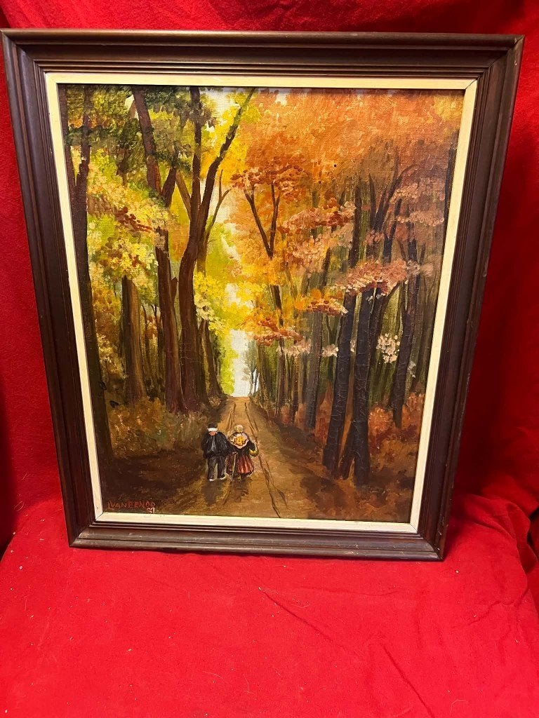 Peinture de L.Vaneenoo, Antiquités & Art, Enlèvement, Signé, Paysage