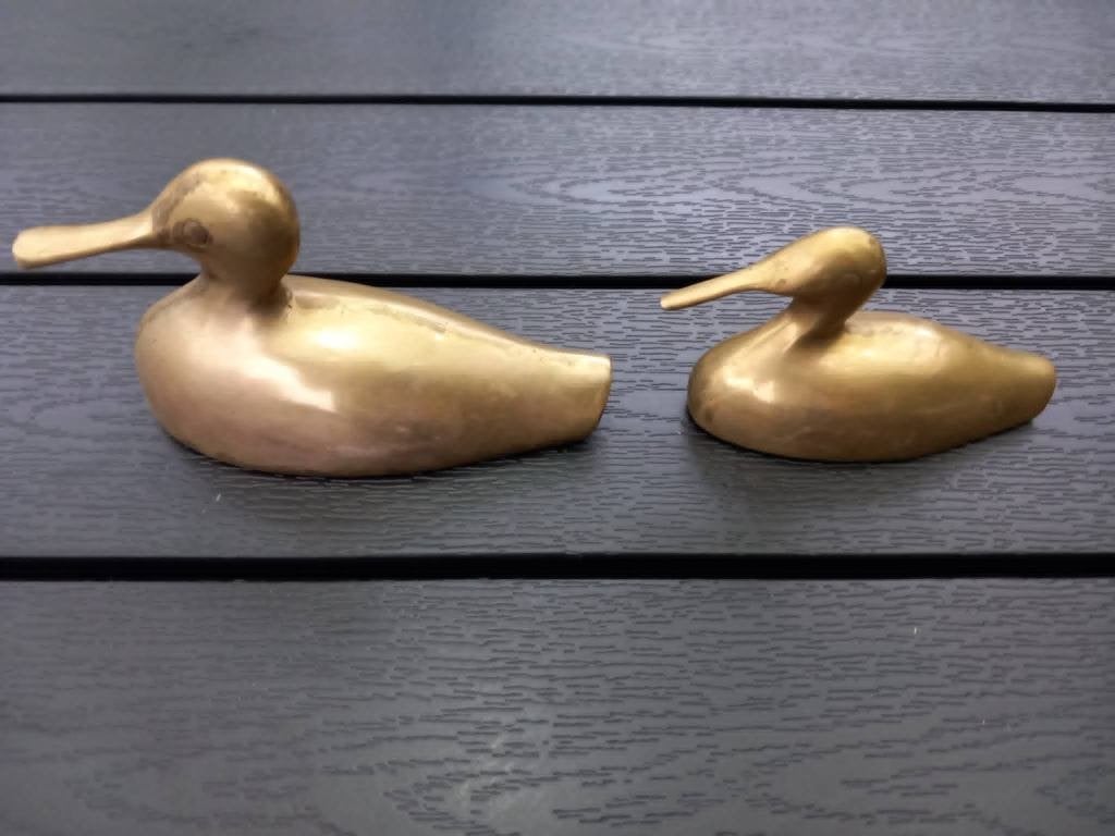 Duo de canards en laiton, Antiquités & Art, Enlèvement