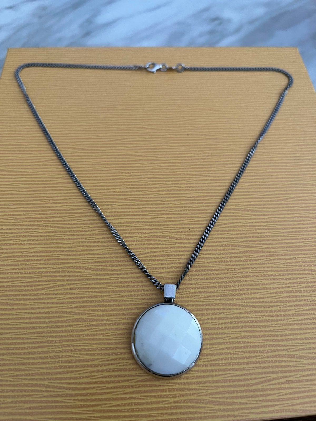 Zilver ketting met hanger 925, Ophalen of Verzenden, Zo goed als nieuw, Zilver, Met hanger