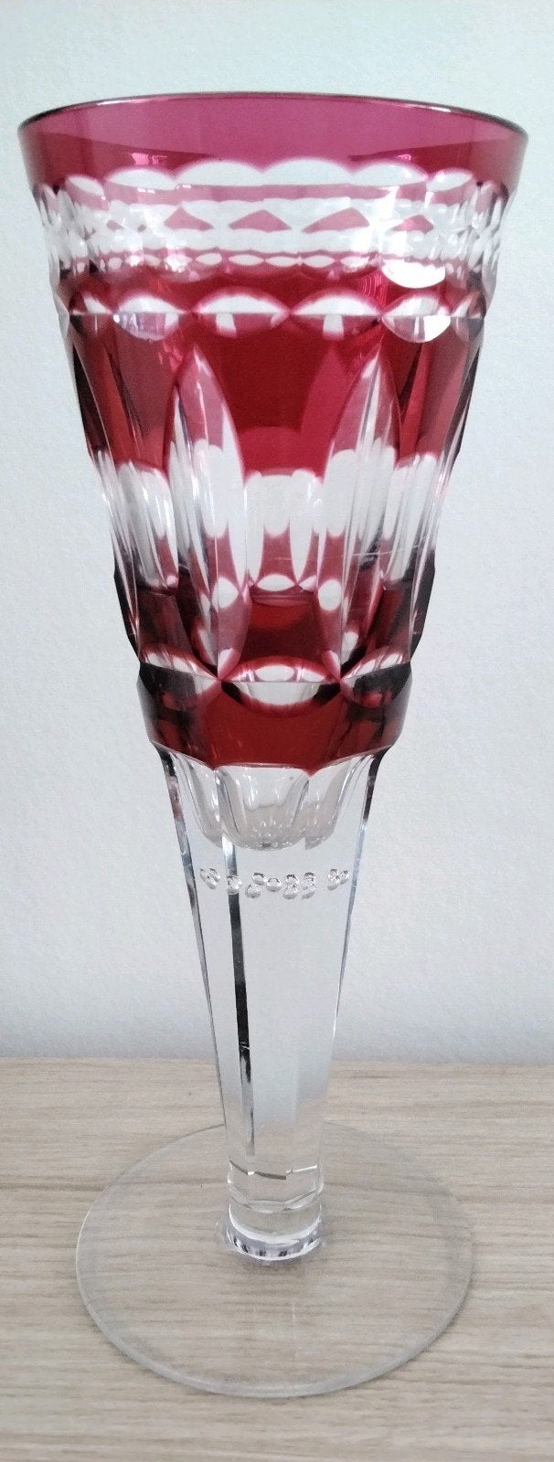 val st Lambert kristallen Bruidsbeker h 25,5 cm., Antiek en Kunst, Verzenden