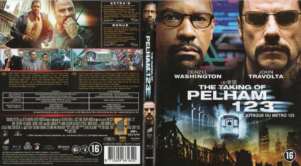 the taking of pelham 123 (blu-ray) nieuw, Ophalen of Verzenden, Zo goed als nieuw, Thrillers en Misdaad