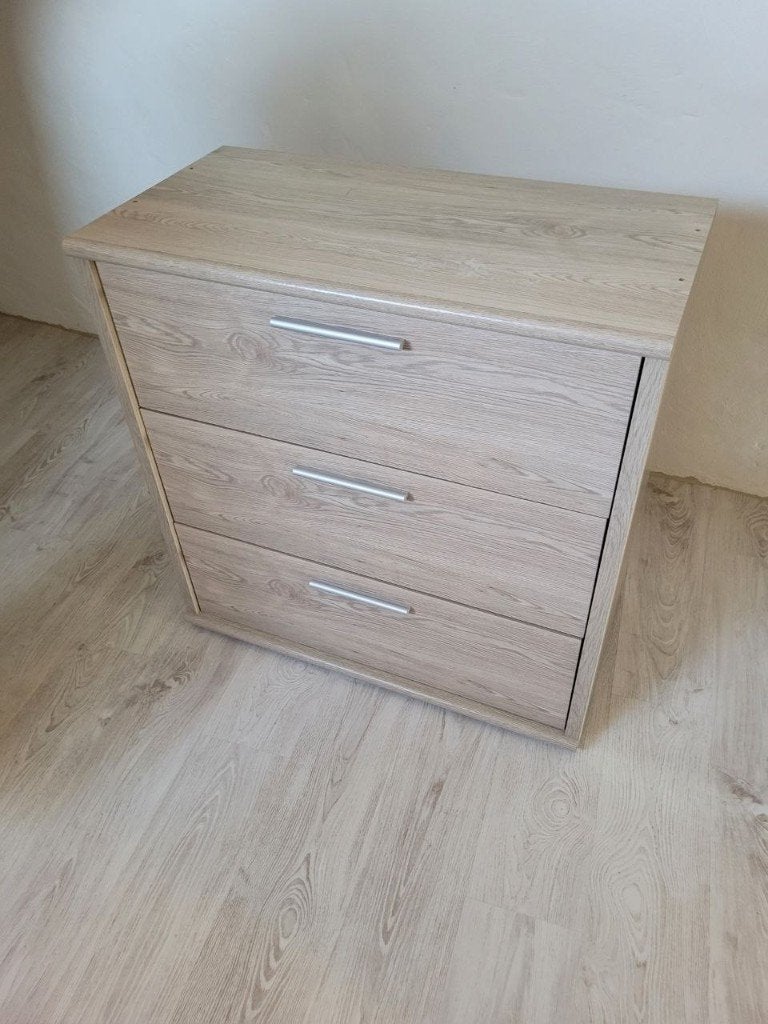 Houten ladekast met 3 lades, Ophalen, Gebruikt, 50 tot 100 cm, 3 of 4 laden