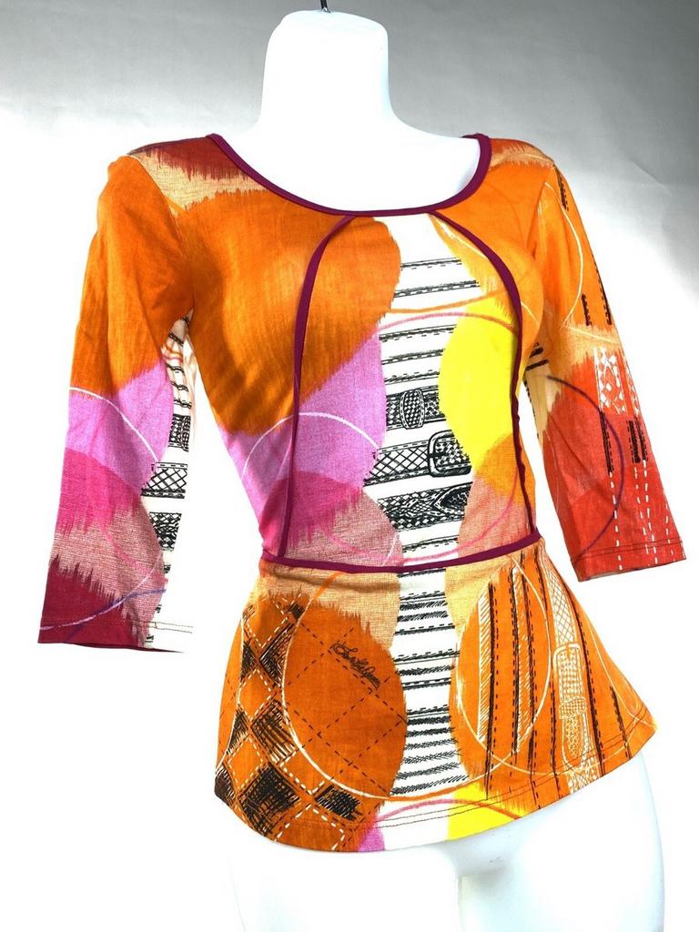 Save the Queen Y2K top vintage art print S NIEUW zeldzaam, Kleding | Dames, Ophalen of Verzenden, Nieuw, Maat 36 (S), Oranje