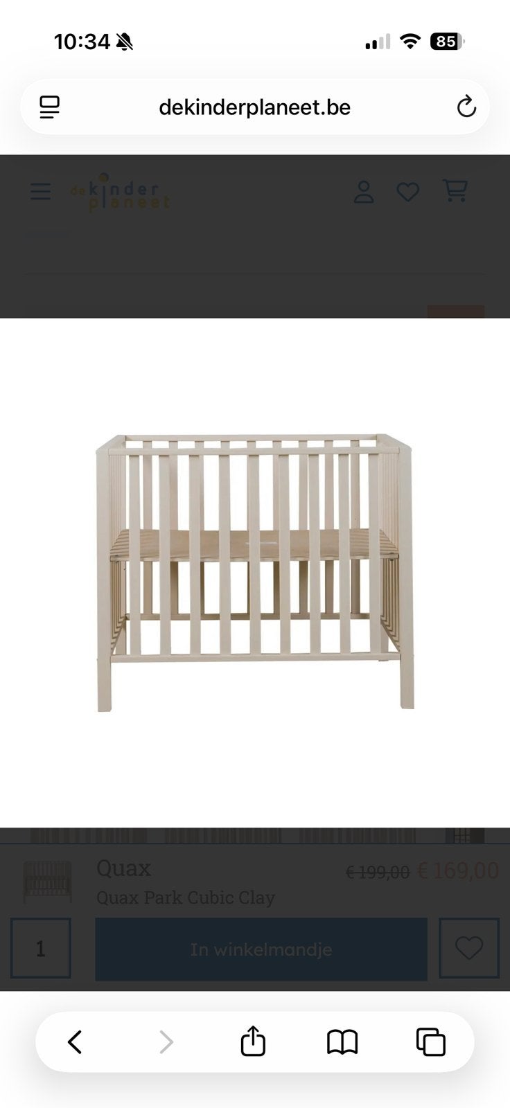 Park van Quax in kleur Clay, Kinderen en Baby's, Ophalen, Zo goed als nieuw