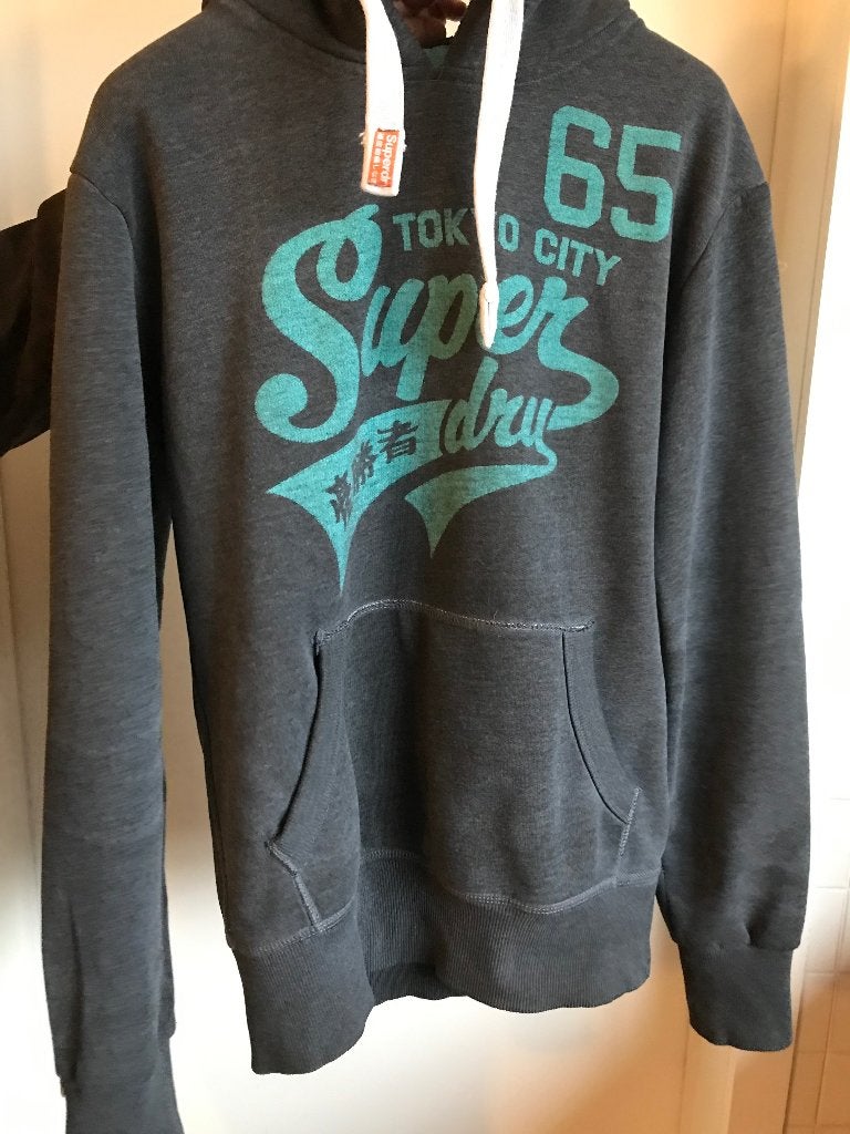 Superdry hoodie smal grijs, Ophalen, Gedragen, Maat 46 (S) of kleiner, Grijs