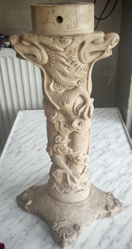 Chinese Zuil met drakenmotief 1940-1960, Ophalen, Gebruikt