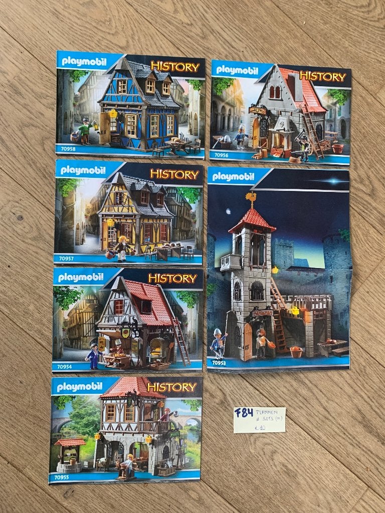 PLAYMOBIL F84: BOUWPLANNEN MIDDELEEUWSE WONINGEN, Enfants & Bébés, Enlèvement ou Envoi, Neuf, Historique, Pièces détachées