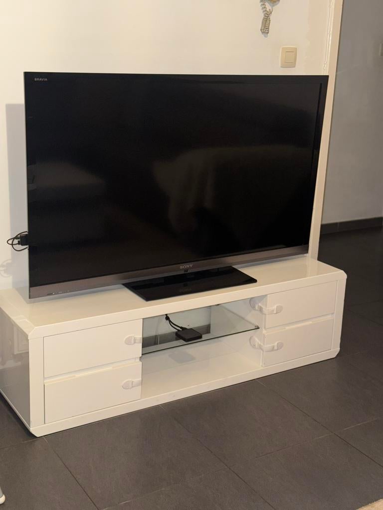 Meubel tv led et table basse, Maison & Meubles, 25 à 50 cm, Plaqué, Moins de 100 cm, Comme neuf