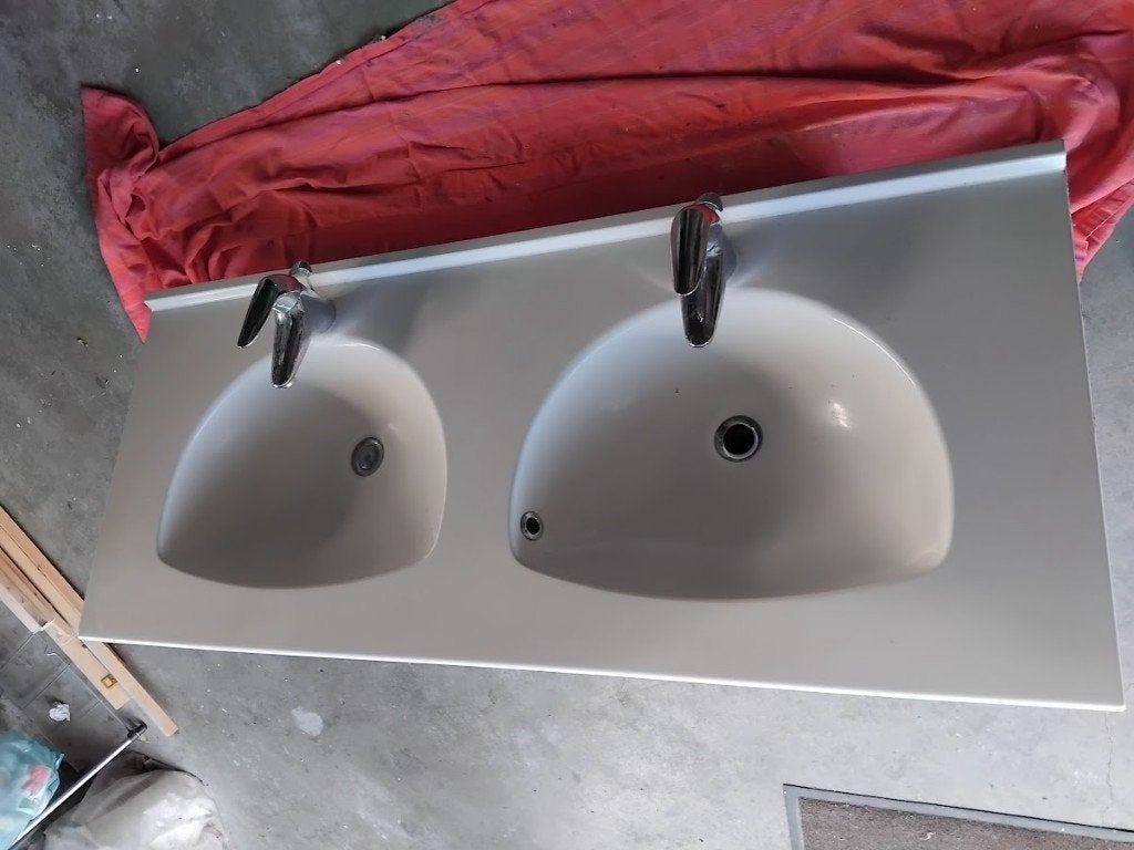 Evier double vasque parfait état, Enlèvement, Comme neuf, Lavabo