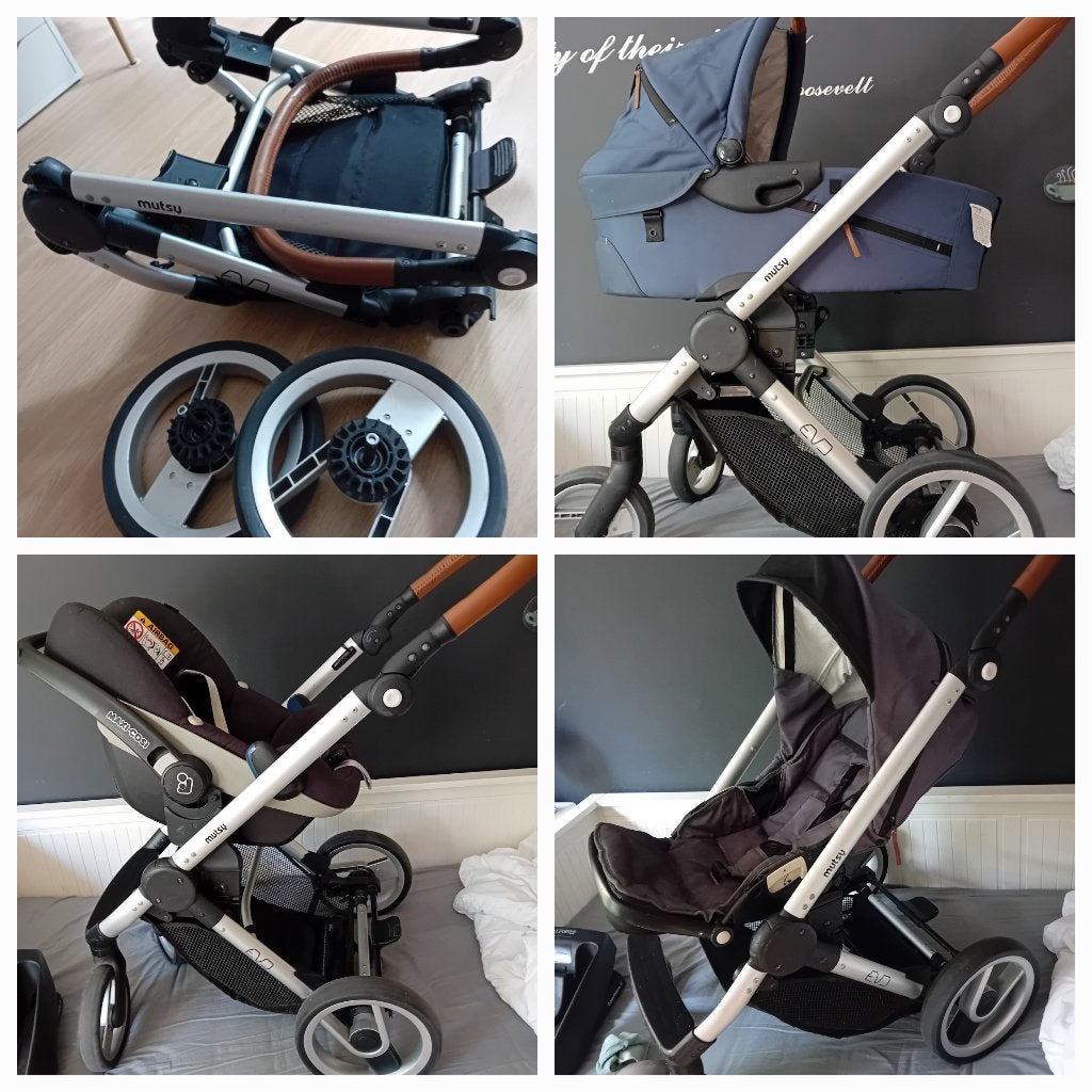 Kinderwagen Mutsy 3in1, Kinderen en Baby's, Kinderwagens en Combinaties, Ophalen, Zo goed als nieuw, Kinderwagen, Mutsy