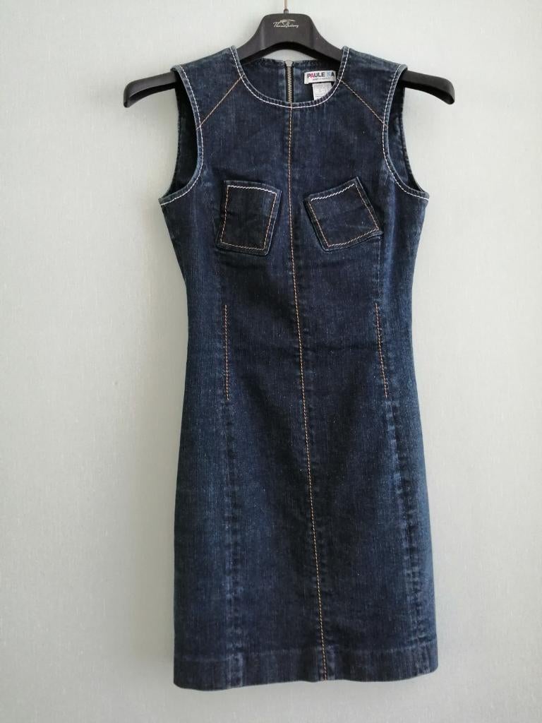 mooie jeansjurk Paule Ka maat 34, Kleding | Dames, Paule Ka, Maat 34 (XS) of kleiner, Gedragen, Boven de knie
