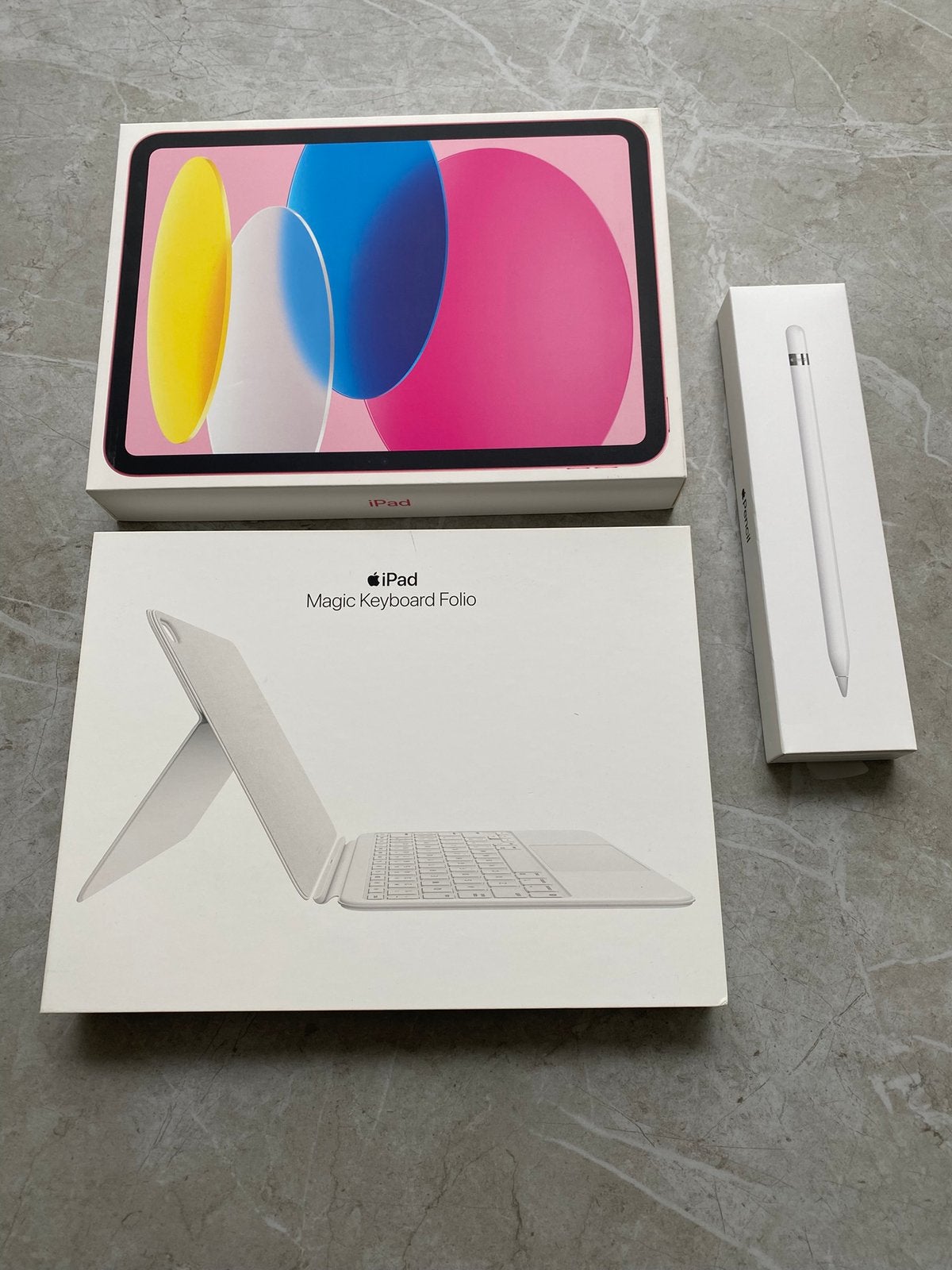 Apple iPad 10e 256GB + Magic Keyboard Folio + Apple Pencil, Apple iPad, Autres couleurs, 10 pouces, Comme neuf