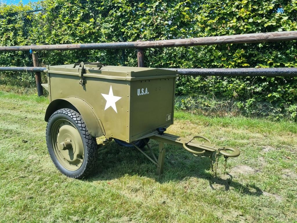 Ww2 US K38 Signal corps trailer 1941 in mint staat!, Verzamelen, Ophalen, Landmacht, Overige typen