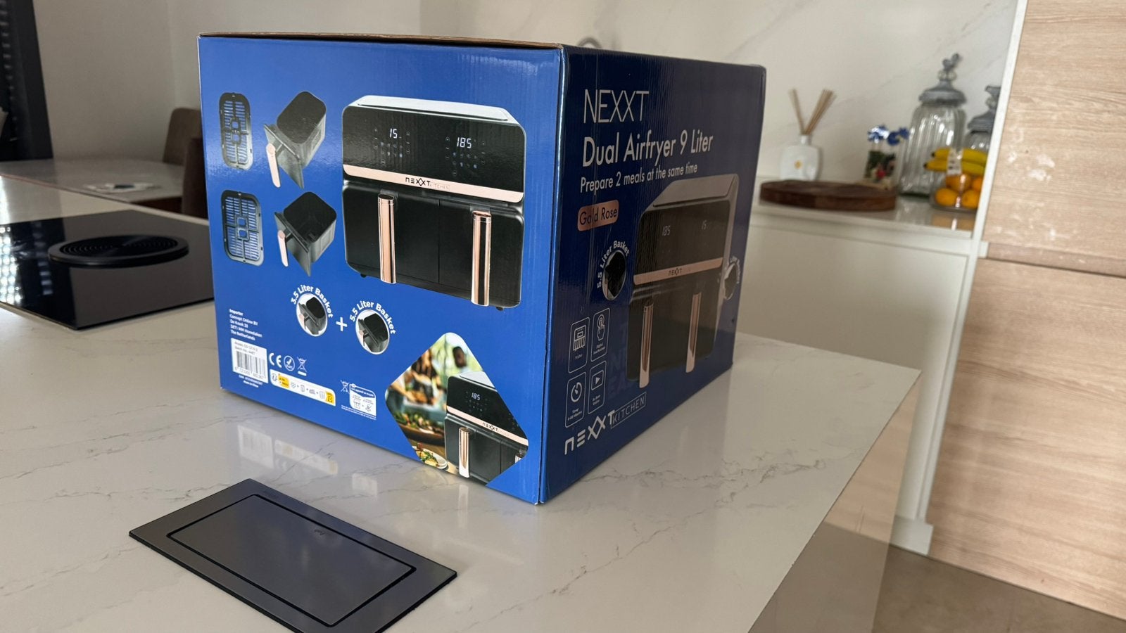 Nexxt dual Airfryer 9liter, Elektronische apparatuur, Airfryers, Ophalen of Verzenden, Zo goed als nieuw, Airfryer
