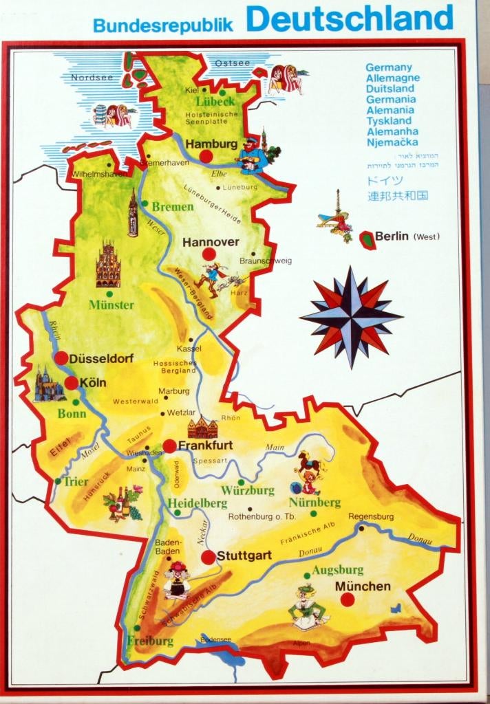 Puzzel Bundesrepublik Deutschland, Ophalen of Verzenden, 500 t/m 1500 stukjes, Zo goed als nieuw, Legpuzzel