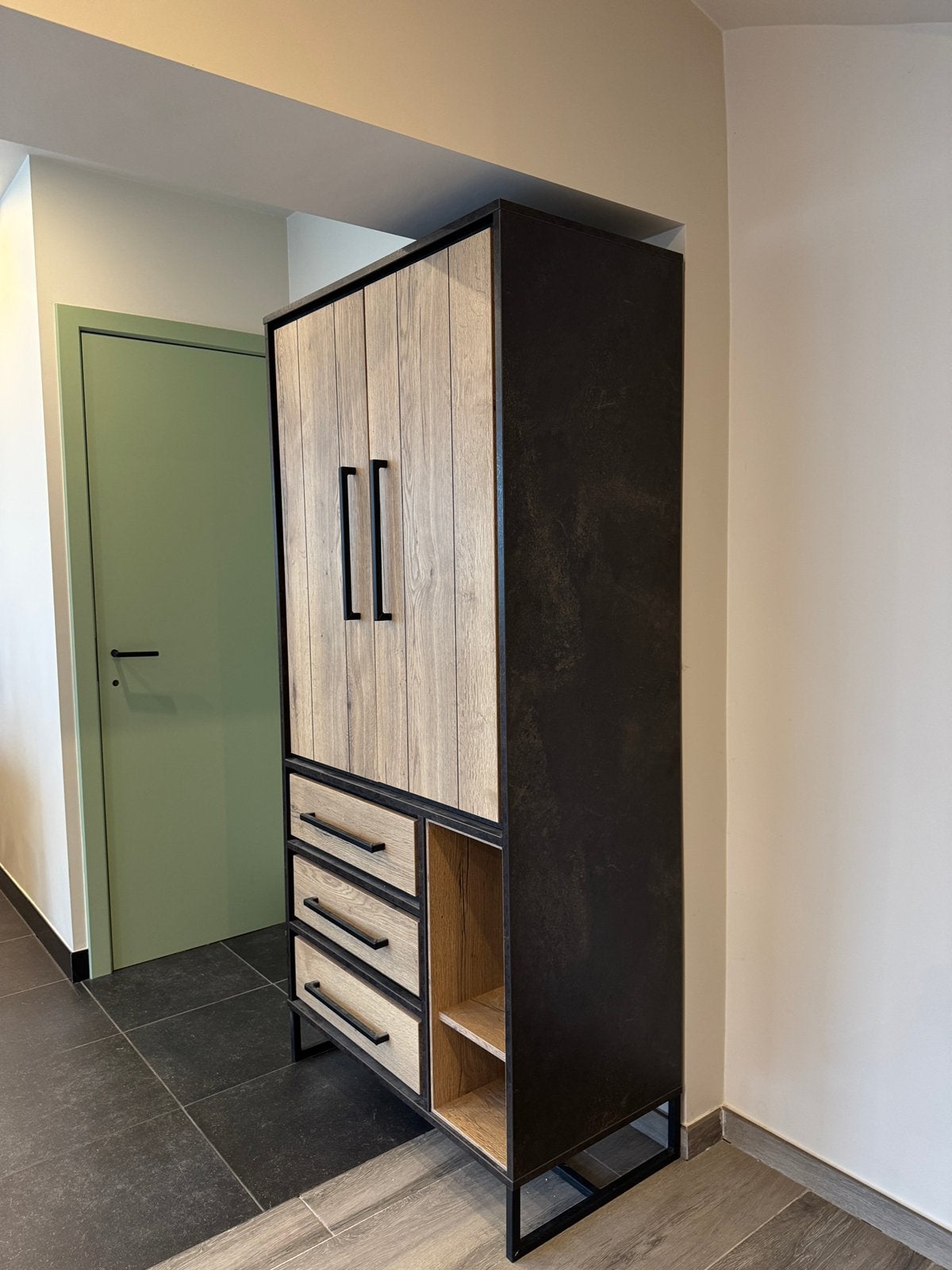 Belle armoire de bar industrielle 190 x 90 x 48, Enlèvement, Comme neuf