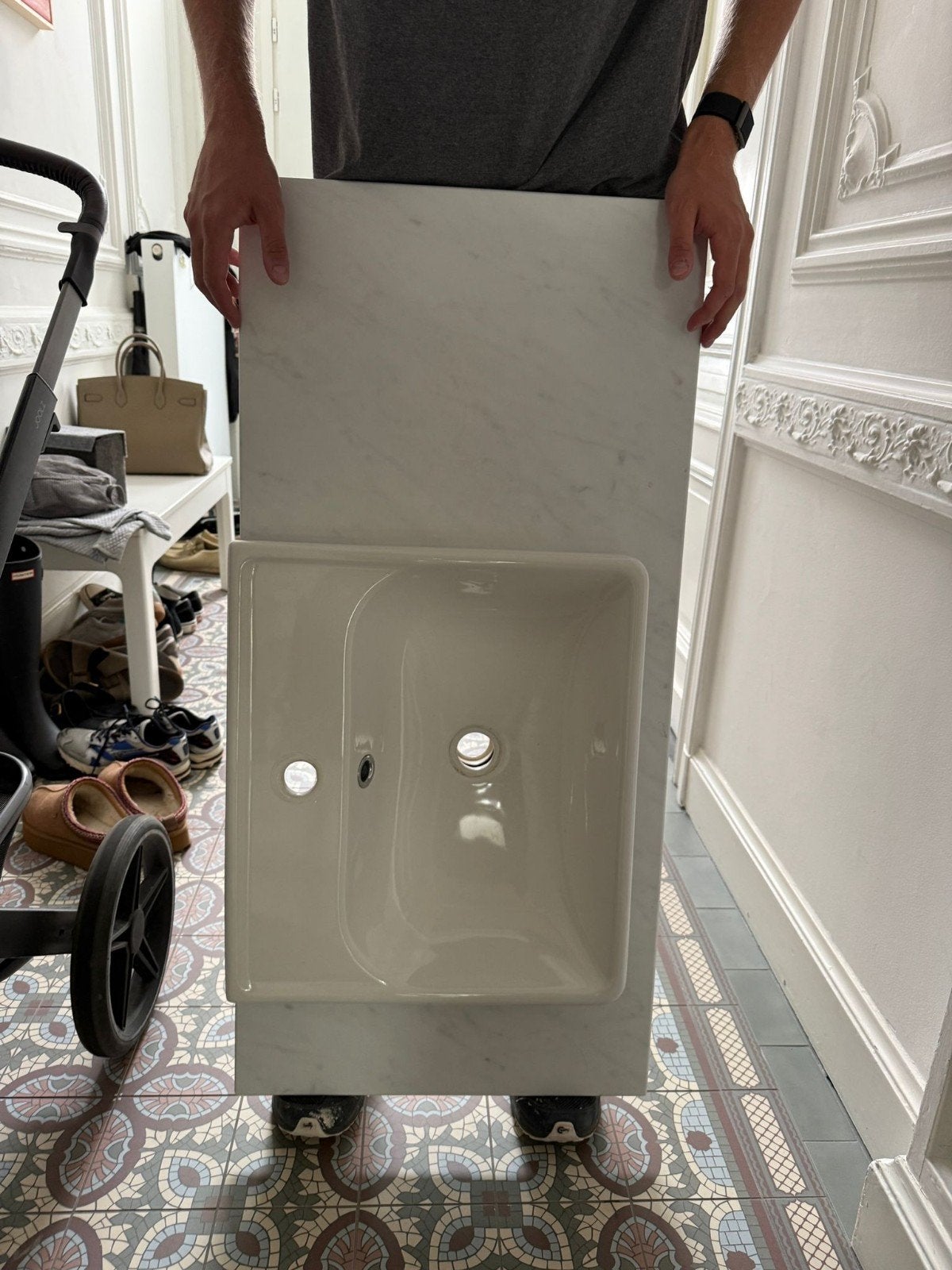 2x Lavabo & tablet, Ophalen