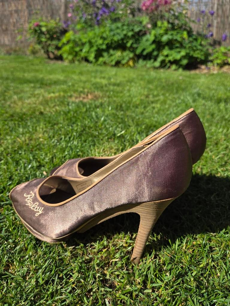Knappe bruine opentoe pumps Replay maat 41, Kleding | Dames, Schoenen, Ophalen, Pumps, Bruin, Nieuw