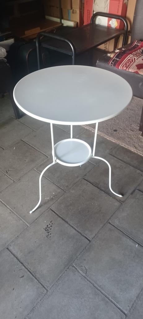 Table d’appoint guéridon blanc IKEA, Tuin en Terras, Tuintafels, Rond, Ophalen