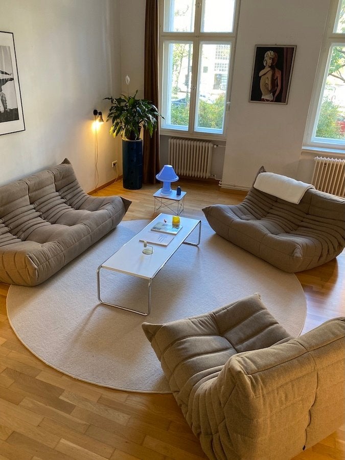 Ligne Roset - Togo - Ensemble siège/assise Taupe/Marron, Maison & Meubles, Envoi, Comme neuf, Tissus, Knoll vitra artifort sede b&b italia cassina mid century modern