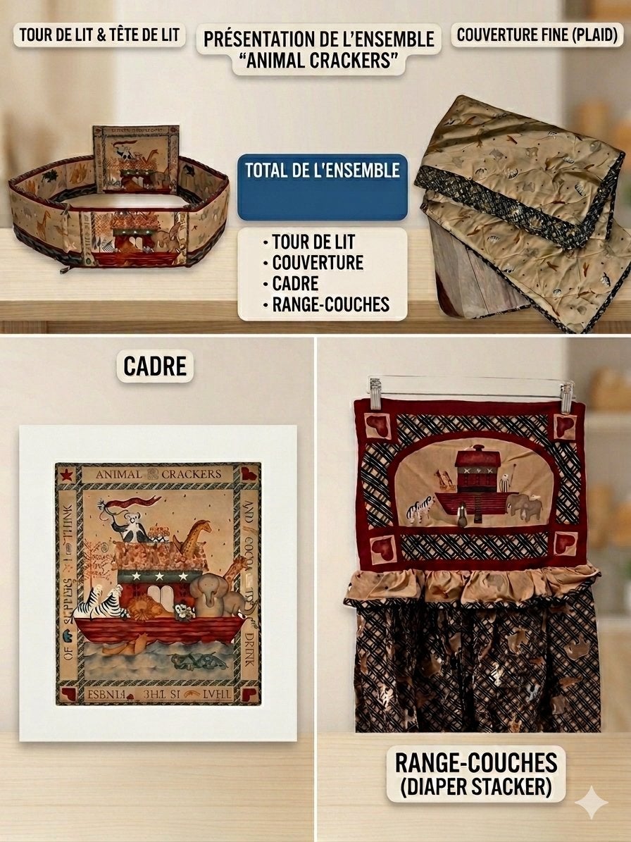 Ensemble de literie pour bébé - Collection "Animal Crackers", Enlèvement ou Envoi, Comme neuf