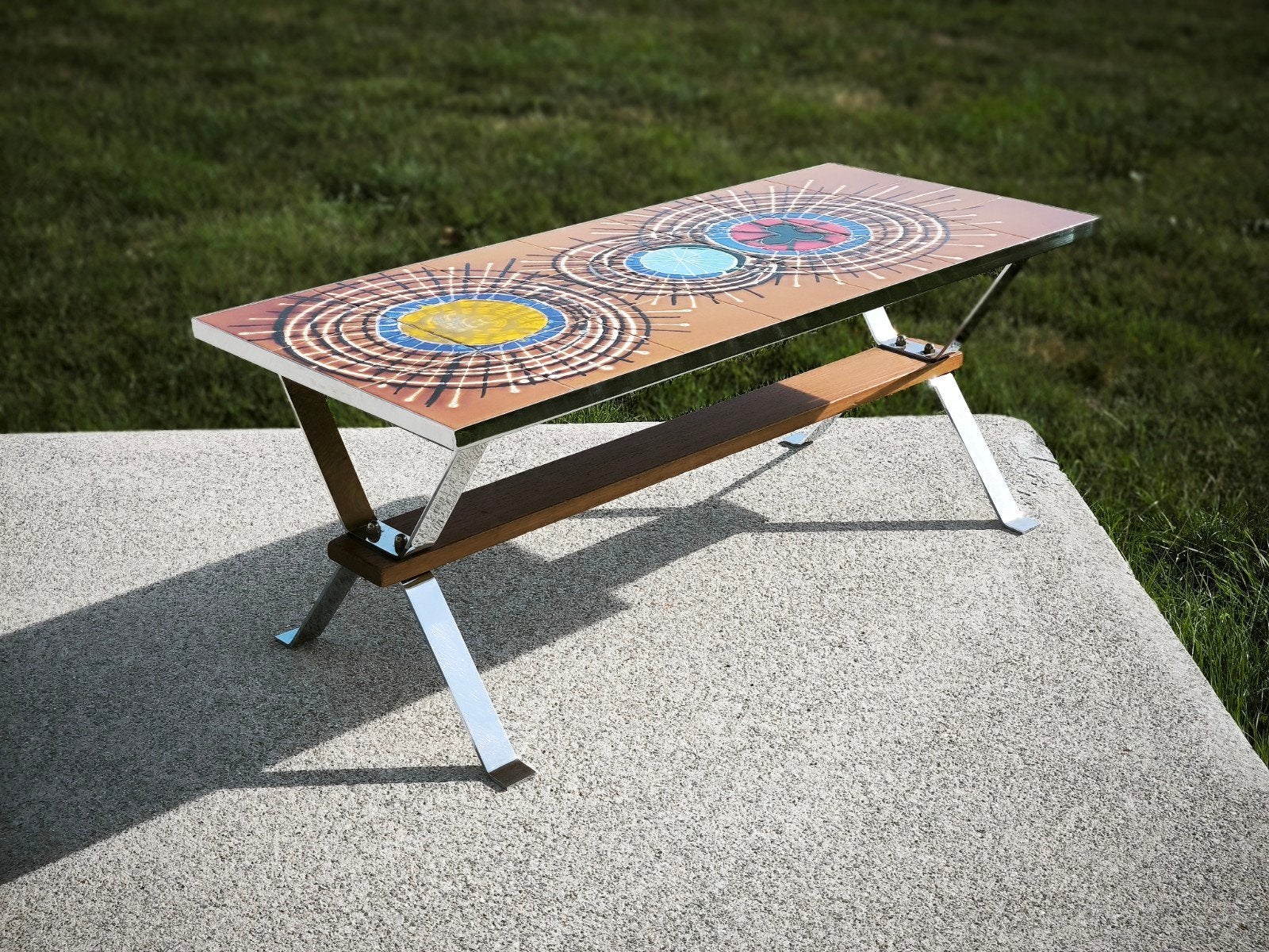 table basse vintage Belarti pour Adri, Belgique année 1970s, Antiquités & Art, Enlèvement
