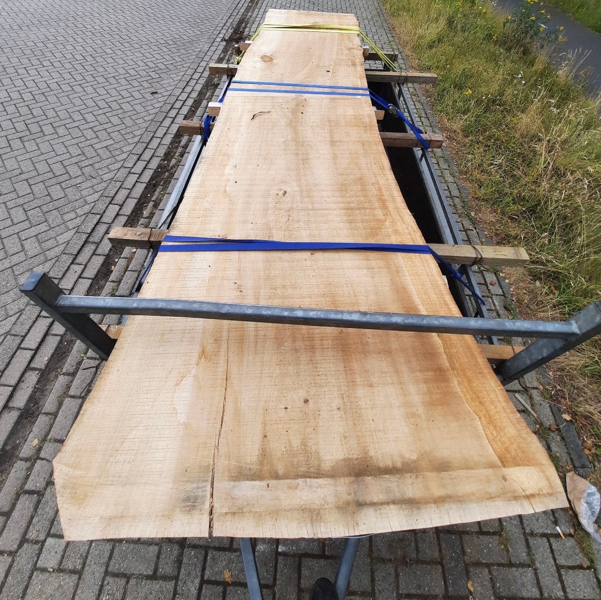 Boomstam tafel blad canadese populier, Ophalen, Zo goed als nieuw