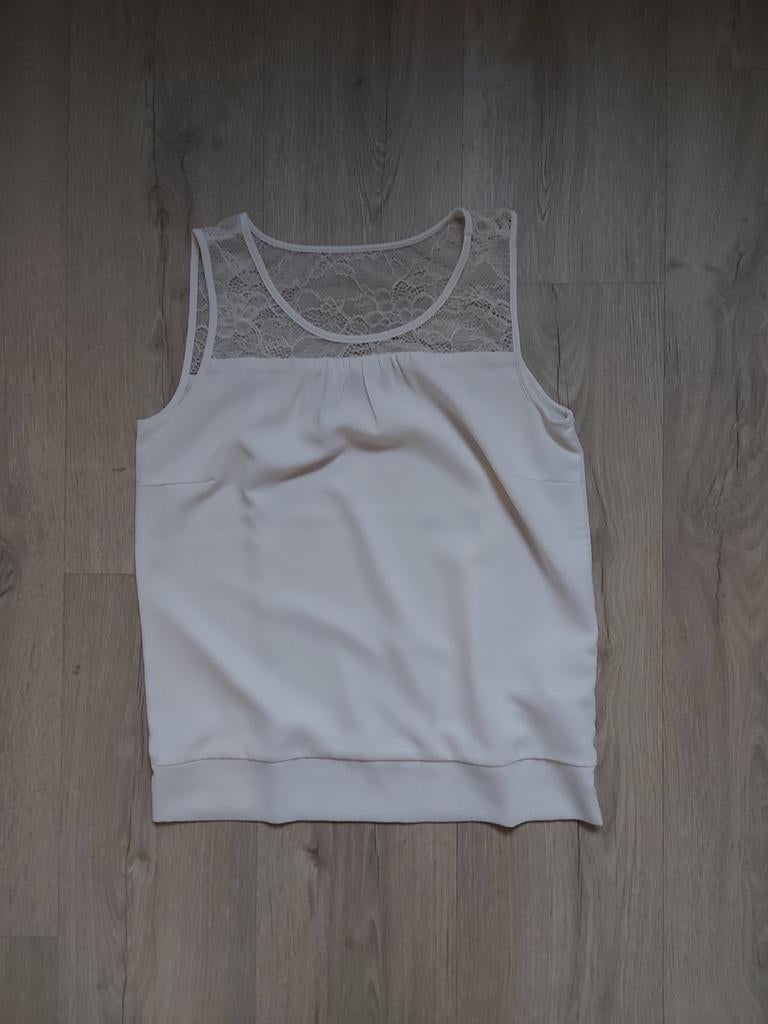 Wit topje met kant XS JBC, Envoi, Blanc