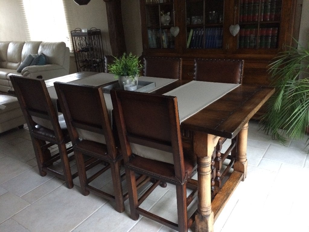 Massief eiken tafel met 6 stoelen, Enlèvement