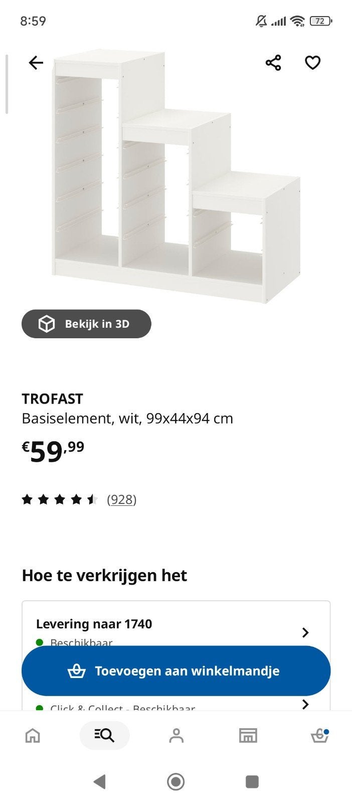Trofast kast, Enlèvement