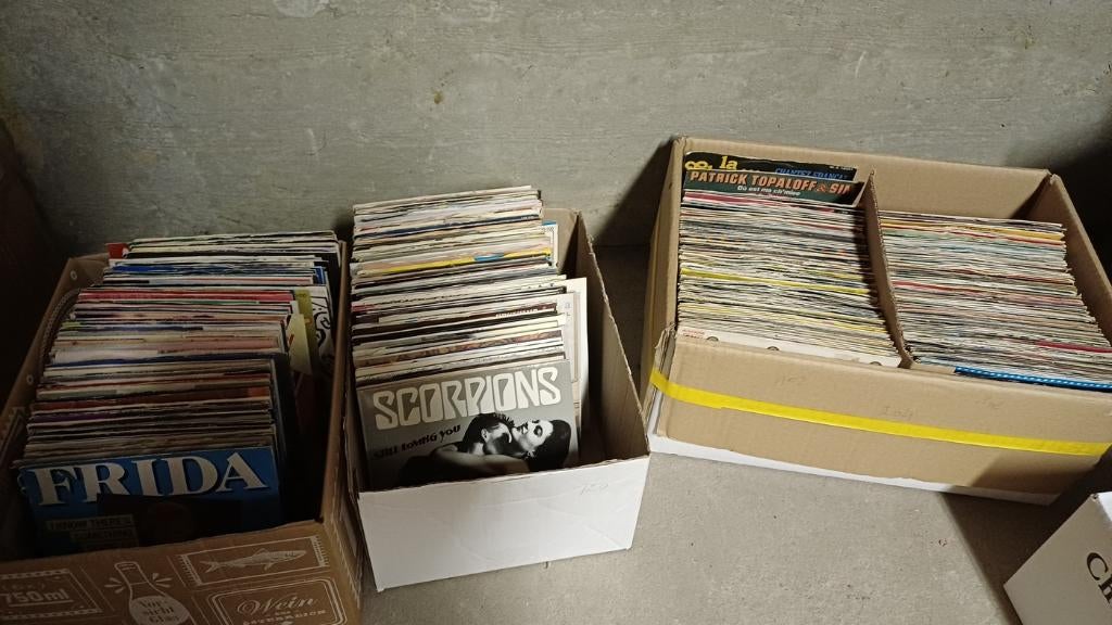 Lot van 45t jaren 70 en 80, Ophalen, Gebruikt, Overige genres, Single