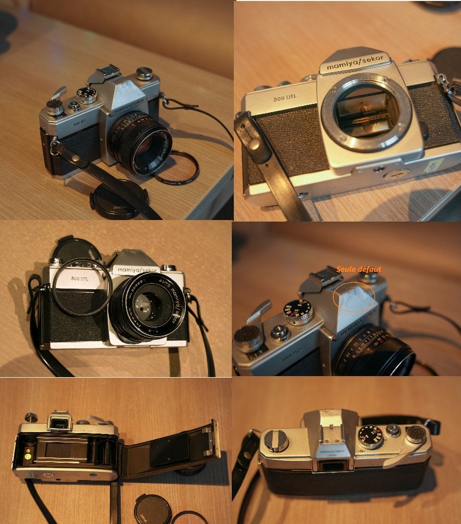 Mamiya 500 DTL, 50mmf/2 + 1 zoom90-200mm f/4.5 200mm f/3.5, TV, Hi-fi & Vidéo, Appareils photo analogiques, Enlèvement ou Envoi