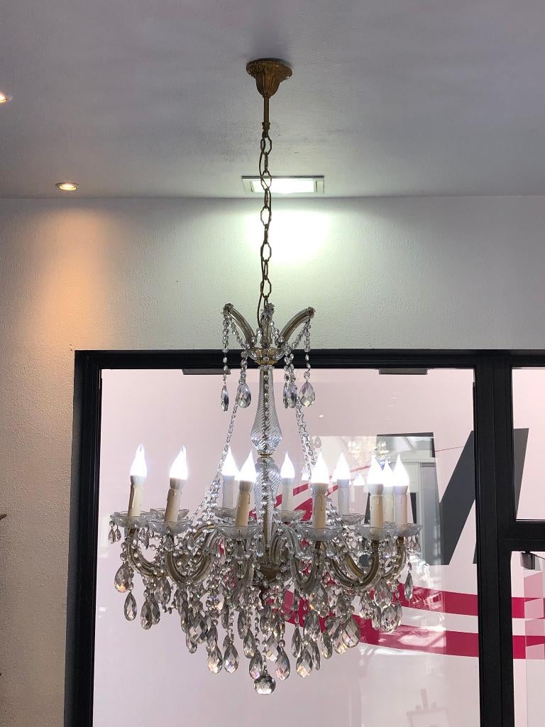 Lustre Marie-Thérèse cristal de Bohême, Antiek en Kunst, Ophalen