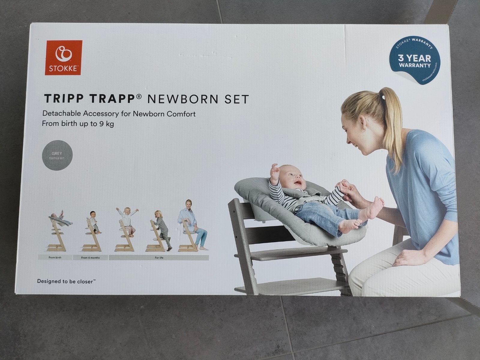 Stokke Tripp Trapp newborn set grijs, Ophalen, Zo goed als nieuw, Overige typen