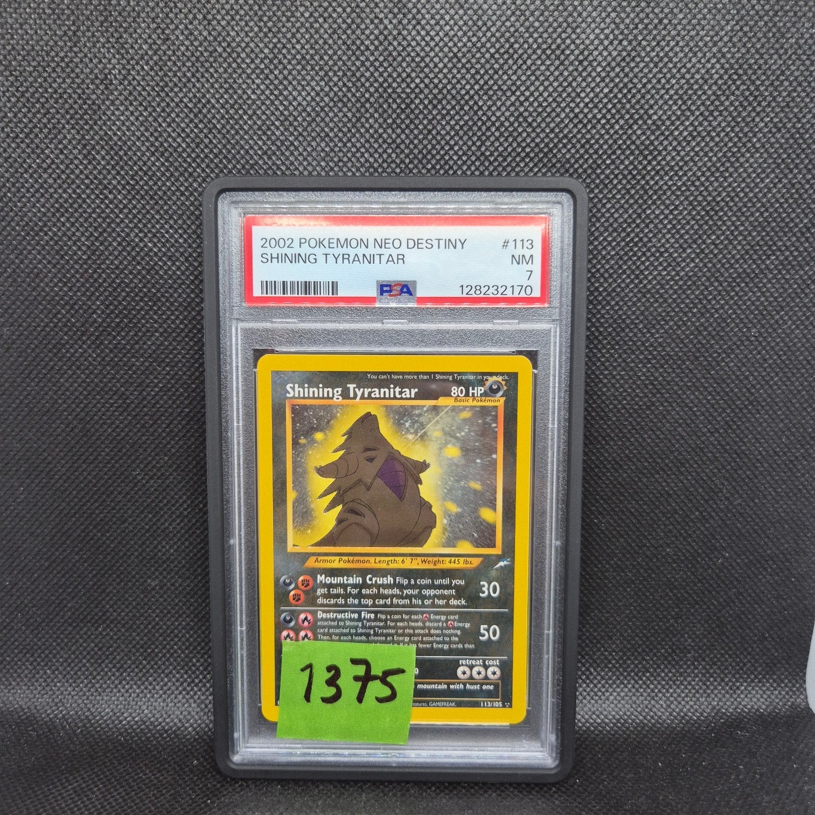 Shining Tyranitar Neo Destiny PSA 7, Ophalen of Verzenden