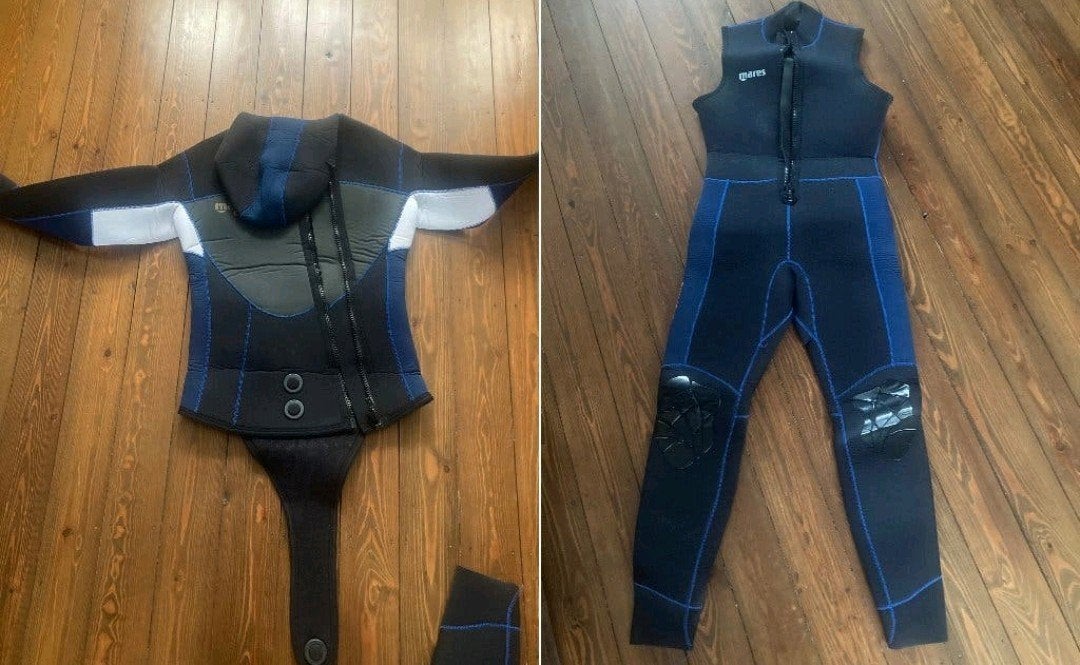 mares dual 7mm duikpak, Ophalen, Zo goed als nieuw, Duikpak