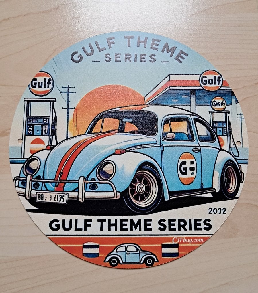 VW bug Gulf bord, Ophalen of Verzenden, Nieuw, Reclamebord