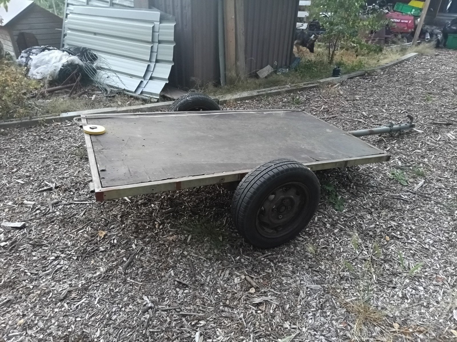 enkelas plateau remork/aanhanger, Auto diversen, Aanhangers en Bagagewagens, Ophalen
